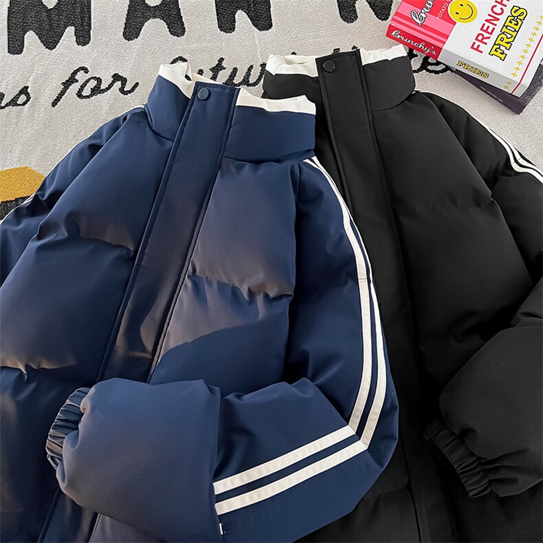 !加厚棉服冬季拼色条纹情侣立领棉衣815A-CM99062-P82特,男装棉衣,星座815A