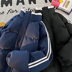!加厚棉服冬季拼色条纹情侣立领棉衣815A-CM99062-P82特，男装棉衣，星座815A