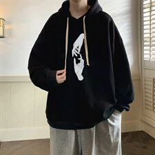 纯棉连帽卫衣男大码运动帽衫宽松薄WY2147-P35加绒款-P40，男装卫衣，电商A040