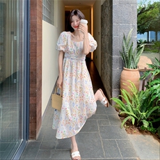 现货210-3266-P125-k178法式碎花甜美新款连衣裙，女装连衣裙，浙宝210（原浙宝191）