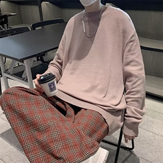 男港风潮流宽松圆领休闲纯色上衣针织衫毛衣外套XM12P35，男装针织衫/毛衣，星座1116-2