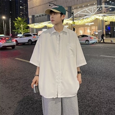 夏季潮男短袖衬衫日韩系宽松百搭衬衣上衣，男装衬衫，星座1013