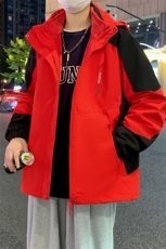 户外三合一拼接冲锋衣宽松百搭防风防水外套夹克男女款1818-P95，男装夹克，电商B306