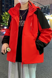 户外三合一拼接冲锋衣宽松百搭防风防水外套夹克男女款1818-P95图片