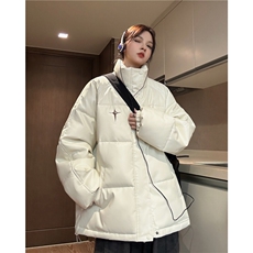 中性冬季宽松钢印PU皮棉衣潮加厚棉服外套XZ811A-MF199-P125，男装棉衣，星座811A