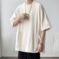工装短袖t恤男款夏季潮牌宽松五分半袖体恤大码TX05P35，男装工装外套，星座410-2