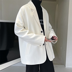 港风秋季轻奢西装男帅气高级感雅痞西服休闲宽松外套A071-X07-P85，男装西服，电商A071