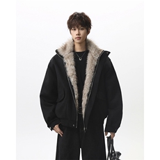 【全毛内里座山雕】立领保暖棉服男加绒皮夹克毛领棉衣-26635P138，男装夹克，电商B289