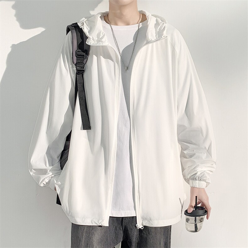 特批P50无差价2025夏中性防晒衣男情侣大码简约纯色连帽外套J513，男装防晒衣，电商A001