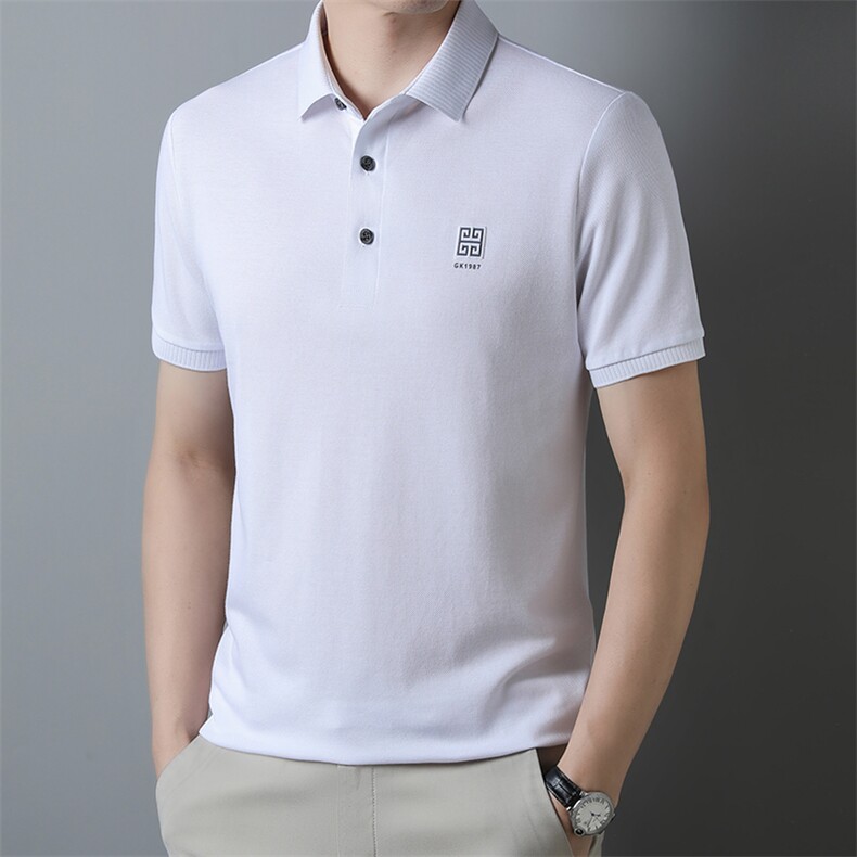 上衣纯色短袖2023百搭翻领衬衫潮流宽松夏季POLO衫XY8872-P75,男装T恤,星座1105-3