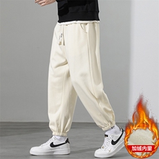 现货卫裤运动裤2025冬季新款男士宽松束脚裤加厚YK102加绒，男装休闲裤，星座1816-3（原1210-3）