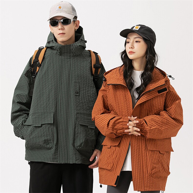 秋季户外连帽夹克男外套男女同款DSA157B-JK7811-P75,男装夹克,电商A157B