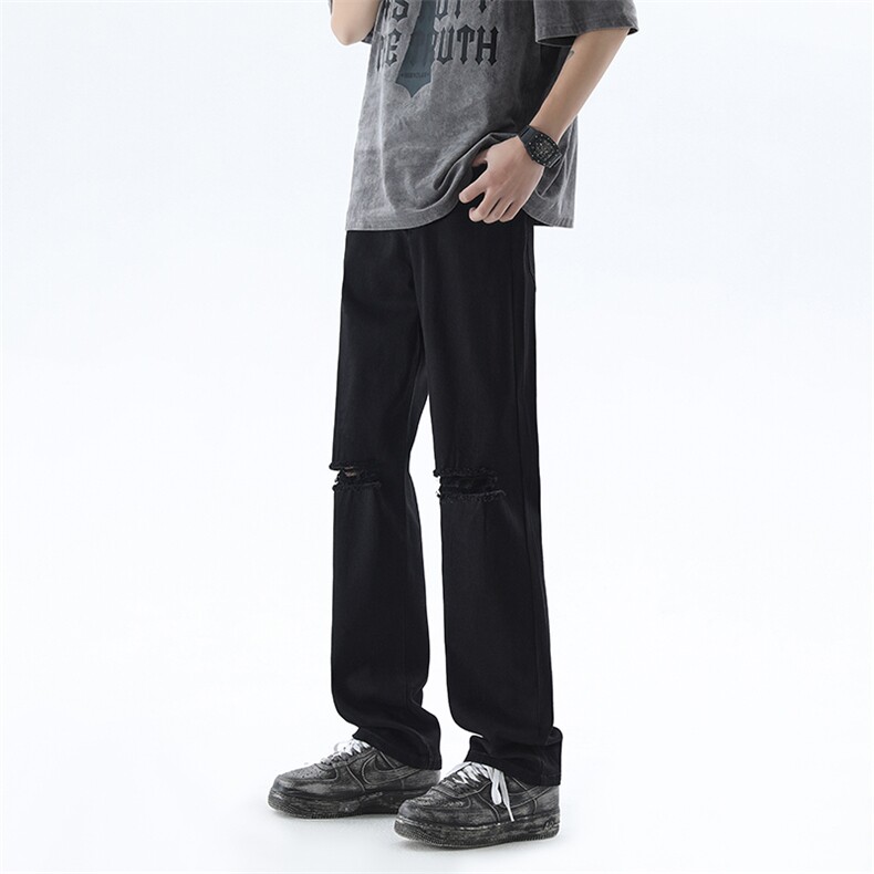 抖音品质破洞牛仔裤男小脚B342-K7040-特P45,男装牛仔裤,电商B342