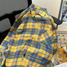 高品质春款男长袖衬衫格子条纹衬衣纯棉休闲外套CS262P40，男装衬衫，星座1013-1