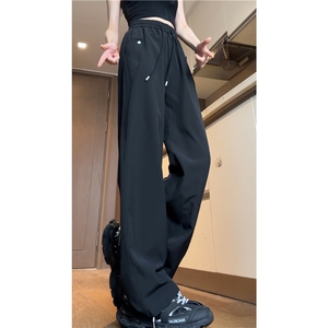 INS夏季潮流透气薄款冰丝垂感宽松休闲裤B315-K24165-特p30控58图片