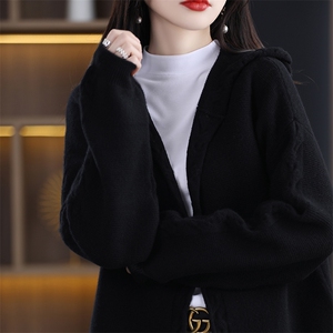 慵懒风开衫外套女2024年新款秋薄款网红羊毛衫女图片