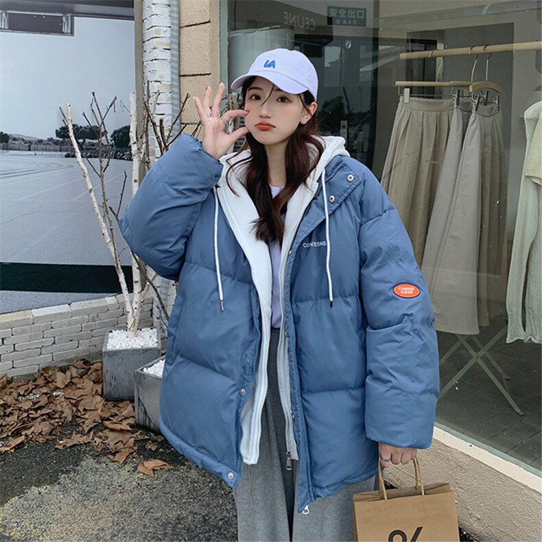 棉服外套韩版短款面包服情侣大码港风宽松羽绒服学生C444-P85,男装羽绒服,星座911-2(原星座613-2）