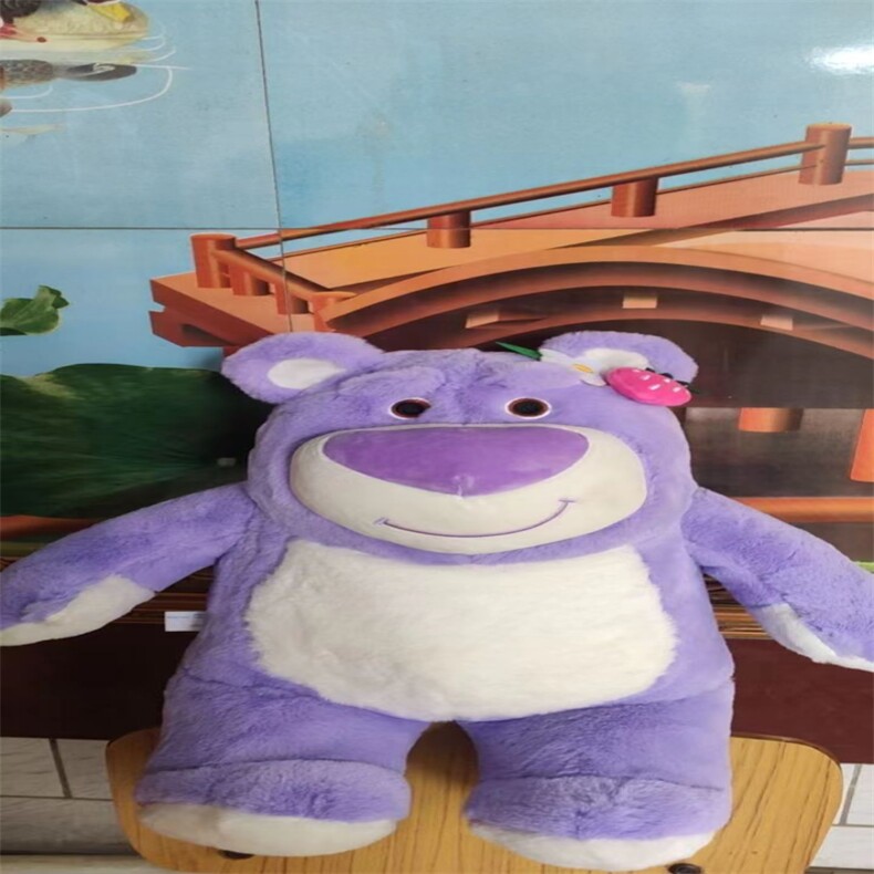紫色草熊熊，增义毛绒玩具