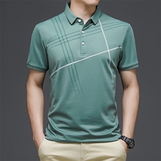 t恤短袖男装2023夏季新款翻领透气纯色宽松半袖商务休闲上衣体恤，男装T恤，电商B212（原钱塘6029）
