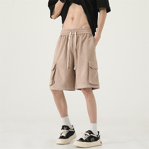 夏季短裤男女同款纯色潮流外穿5五分裤有松紧带休闲裤DK01021-P38图片