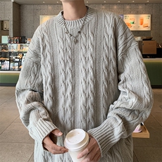 B315P52秋冬男装毛衣纯色打底衫男装休闲宽松线衫，男装T恤，星座512-6