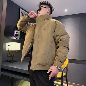 AY120/P148控188冬季社会小伙立领百搭休闲加厚外套棉服男黑首图片