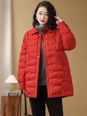 2022新款设计感U型图案百搭90%白鸭绒羽绒服，女装羽绒服，L·H·X