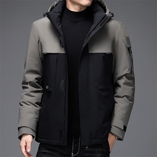 冬季新款中年羽绒服休闲可脱卸帽男士冬装外套男DFLDY6006-P285，男装羽绒服，电商B212（原钱塘6029）