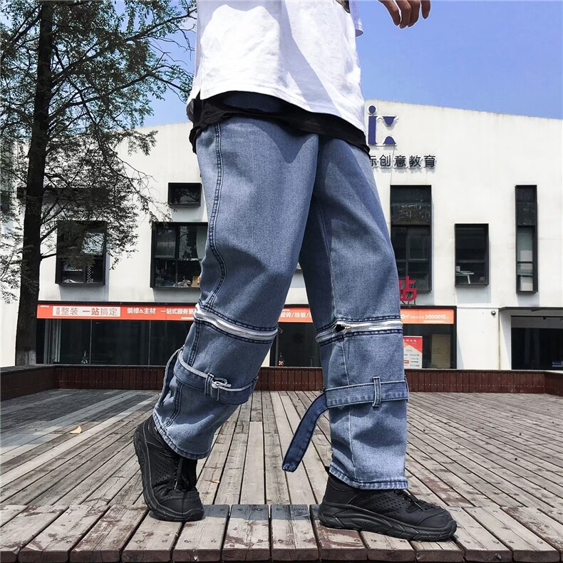 美式牛仔裤男春秋新款休闲直筒裤A45P55,男装牛仔裤,星座1116-2