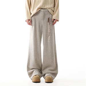 903-WK132-P65   S-XXL  加厚加绒毛呢料休闲裤2-3图片
