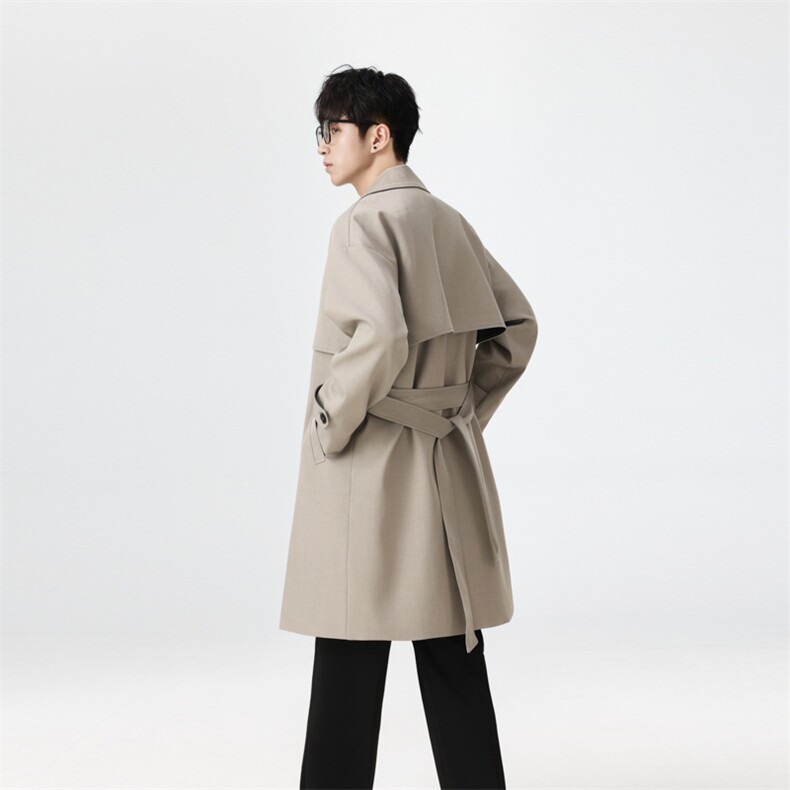秋季英伦风韩版宽松中长款潮牌风衣外套FY710-P138控168XZ402-2,男装风衣,星座402-2