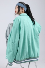 2023秋款时尚刺绣夹克男女中性风青少年潮牌棒球服外套8007-P85，男装夹克，电商A441-1