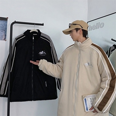 2025麂皮加绒棉衣棉服雪山印花面包服立领棉袄外套1619H-P90，男装棉衣，星座207