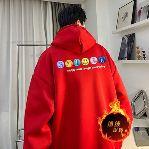 龙年卫衣 冬季美式加绒加厚连帽卫衣外套DL1767常规特P35加绒特40图片