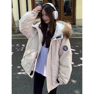 【升级款】派克服工装羽绒棉服oversize面包服外套Y902-P110网图图片