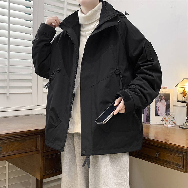 三合一情侣冲锋衣男石墨烯内里户外三防摇粒绒冲锋夹克-P128,男装夹克,电商B306