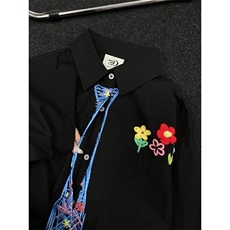 数据款现货！！蜡笔涂鸦领带衬衫高级衬衣外套学院风25RCS02-P38，男装衬衫，星座1005-6