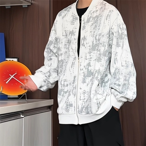 JK5063/P65秋装新款不起球不掉色卫衣男夹克棒球服宽松大码外套图片