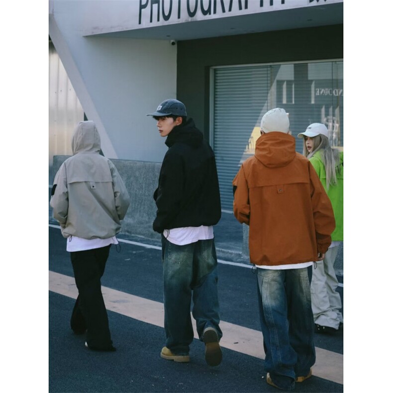 秋季山系户外情侣装连帽上衣冲锋衣夹克JW90P55,男装夹克,星座1116-2