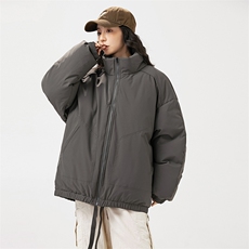 现货冬季美式休闲加厚雪山外套夹克立领纯色三防户外工装棉服，男装夹克，电商A486
