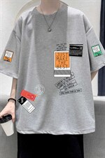 HT73121-P22华夫格t恤男短袖男大码五分袖大皂风，男装T恤，电商A040
