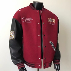 W11105-P73网图现货春季新款潮牌美式撞色棒球服外套夹克设计感，男装夹克，星座1608