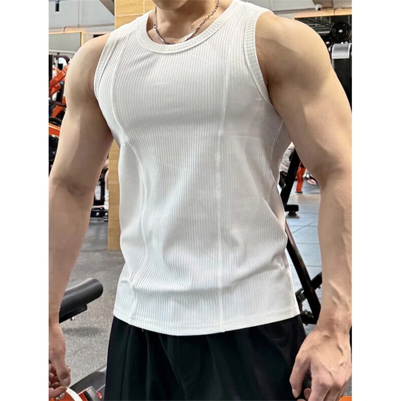 重磅无袖显肌肉螺纹背心男运动休闲健身坎肩打底NBV810-特价15,男装背心/马甲,电商A007
