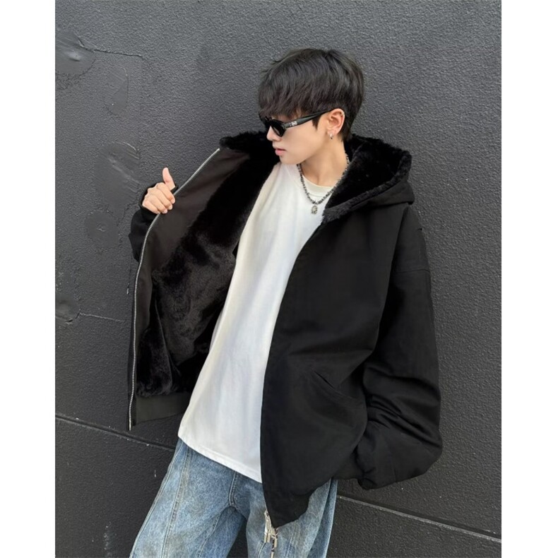 自家图中性风特价版连帽加绒棉服棉衣XZ212-QWY615-P108,男装棉衣,星座212