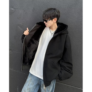 自家图中性风特价版 连帽加绒棉服棉衣 XZ212-QWY615-P108图片