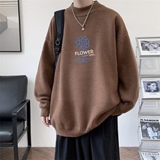 控68半高领毛衣男士大码针织衫男毛线衣男M18274-P45加绒款-P65，男装针织衫/毛衣，电商A040