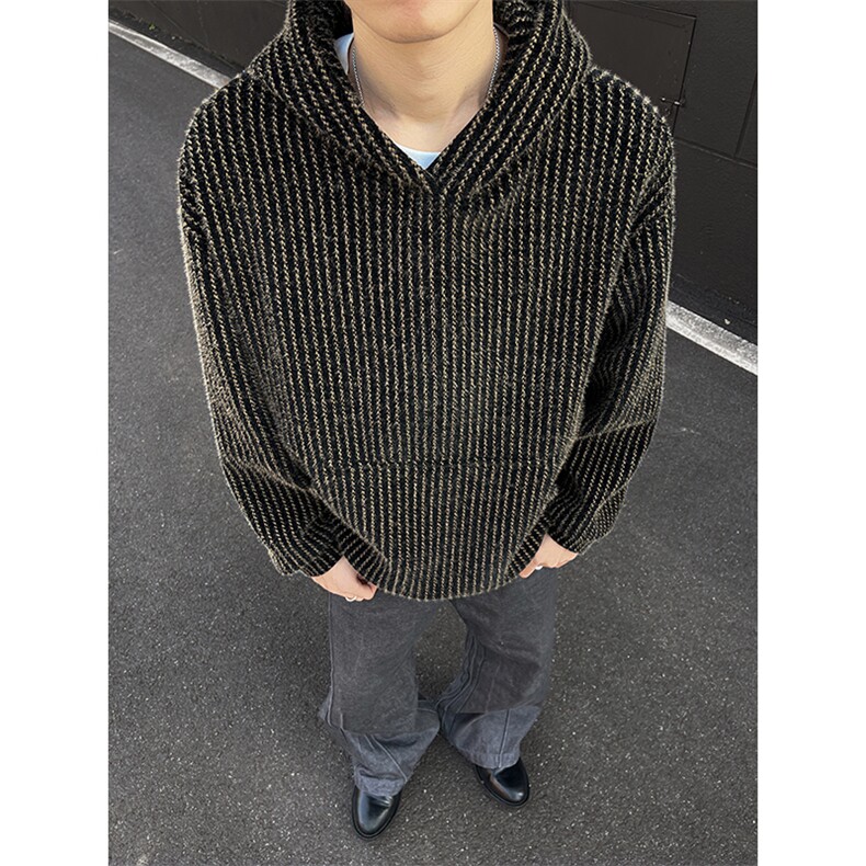 YK86120-P65聚酯纤维78.3%锦纶21.7%针织连帽卫衣男款秋冬款,男装卫衣,电商A086-1