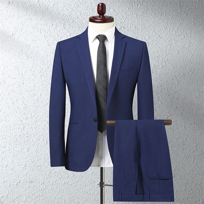GDN895四季款新款男士礼服西装修身商务休闲男装西服两件套装图片