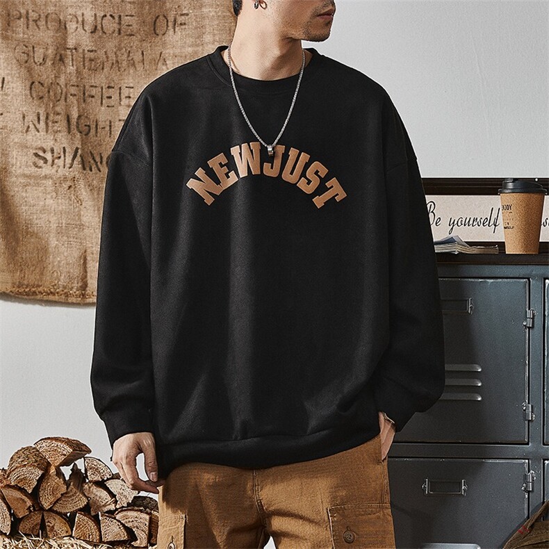 卫衣男款春秋季重磅宽松上衣男生圆领长袖WY755-P45，男装卫衣，星座208-5