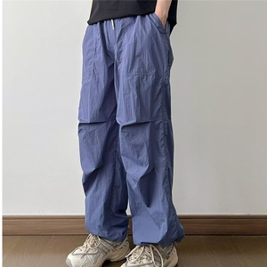美式工装休闲裤男春秋季日系潮牌痞帅机能风直筒裤子高街百搭长裤图片